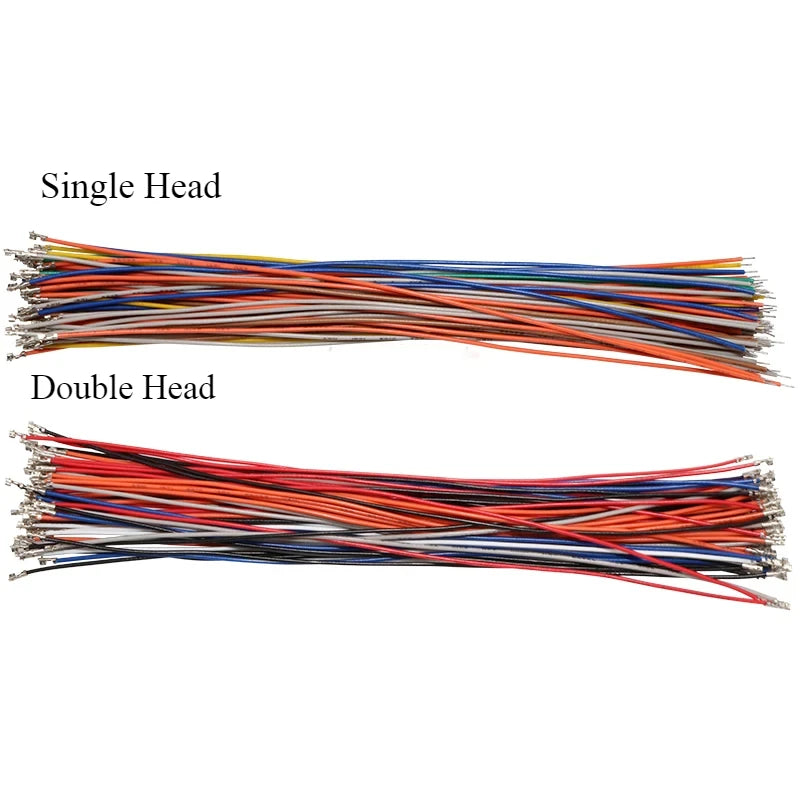 100pcs ZH1.5mm 28awg 10cm/20cm/30cm Single Double Head Wire Only One End Terminal Crimped Electronic Connector Cable Wire