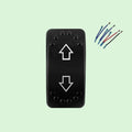 UP DOWN ARROWS Momentary Rocker Switch 7P (ON)-OFF-(ON) DPDT Retractive Switch + Wires for Car Boat Marine Vehicle Yacht Ship