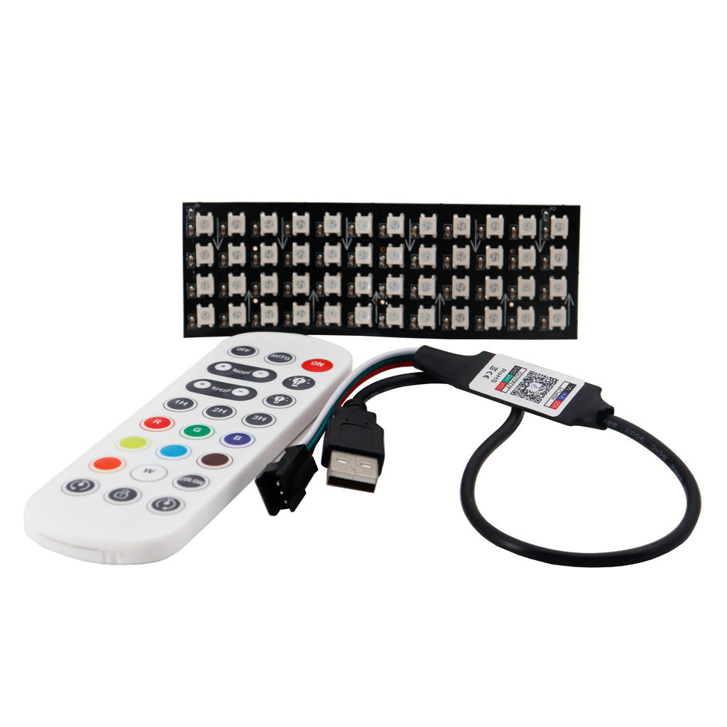WS2812B Mini LED Digital Flexible Individually Addressable Panel 4X12 48Pixels WS2812IC Module Matrix Screen DC5V