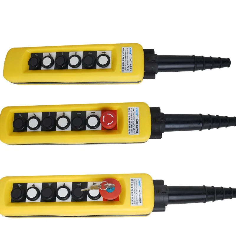 2/4/6/8 Pushbuttons Double Speed/Single speed Hoist Crane Pendant Control Stations With Emergency Stop For circuits XAC-A271