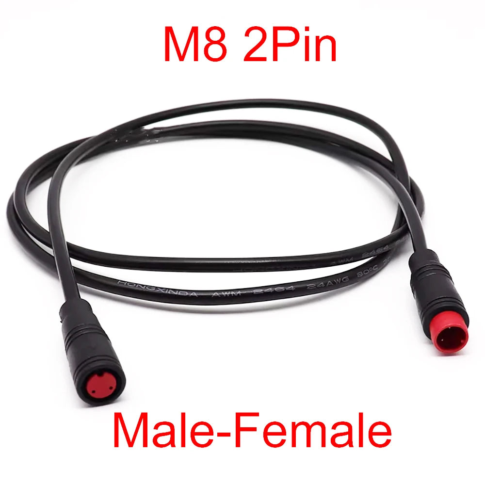 1m M6 M8 2 3 4 5 6 Pin Core Male To Female Julet Electric Butt Cable Plug Connector Scooter Brake Waterproof Signal Sensor Cord