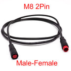 1m M6 M8 2 3 4 5 6 Pin Core Male To Female Julet Electric Butt Cable Plug Connector Scooter Brake Waterproof Signal Sensor Cord