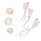 1Pc 1.5M Line Length DC5V LED Chips SMD5730 LED Lamp 31/38/48/50mm USB 3W Light Board Warm White Light With ON/OFF Switch Cable