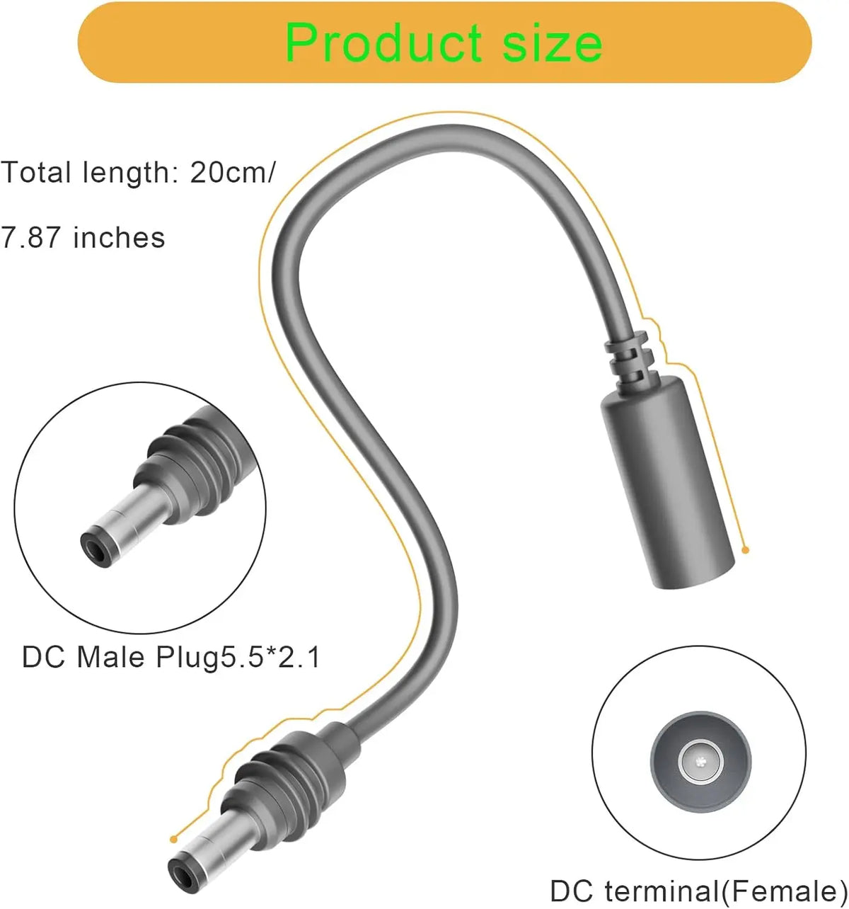 For Starlink Mini Type C to DC Female Adapter 20CM Waterproof Power Converter Adapter for Starlink Mini Original Cable