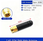 WiFi Antenna 6DBI 2.4GHz Foldable Glue Stick Antenna SMA Male Connector 2400-2500MHz Signal Booster For WiFi Router Wireless