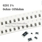 20pcs 1% 0201 SMD resistor 0R-10M 1/20W 0 1 10 100 150 220 330 ohm 1K 2.2K 4.7K 10K 100K 1R 10R 100R 150R 220R 330R 1M 10M