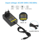 12.6V 16.8V 24V 25V 18650 Lithium Battery Charger For 21V1A 2A Screwdriver WrenchLi-ion Battery Pack DC 5.5mm* 2.1mm 2.5mm Input