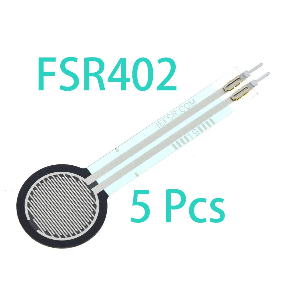 1/5/10/30/50Pcs FSR402 Resistive Thin Film Pressure Sensor Long Lead Wire Force Sensitive Resistor Pressure Detect Switch
