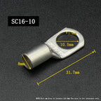 SC Type Wire Nose Terminal SC6 SC10 SC16 SC25 Bare Copper Battery Block Lugs Hole ID 6 8 10 12mm Crimp Wire Connector