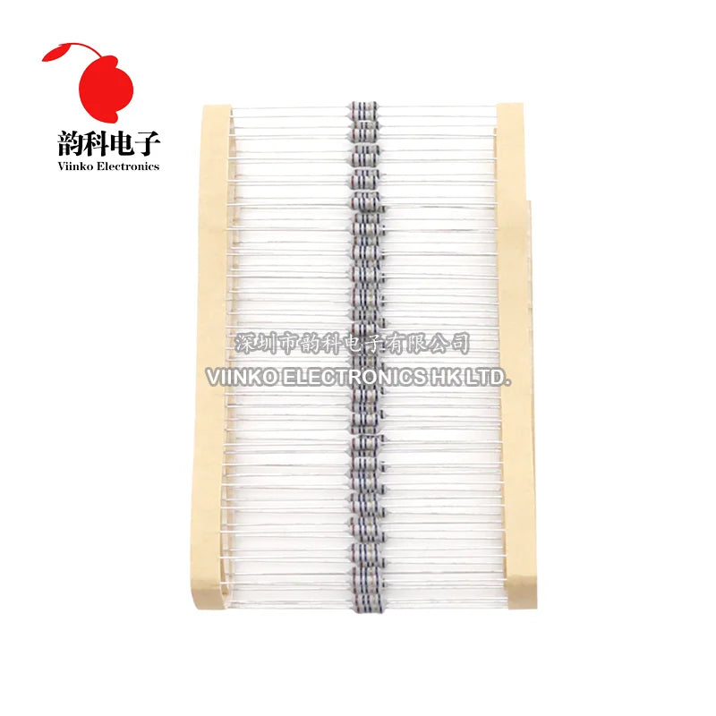 20pcs 1/4W 5% 0.25W Wire Wound Resistor Fuse Winding Resistance 0.5R 10R 0.5 1 2.2 3.3 3.9 4.7 5.1 10 ohm