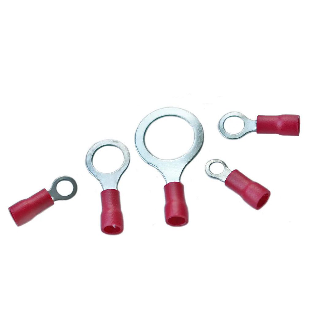 100PCS Ring Crimp Terminal M4/M5/M6/M8 Round Plugs Pre-insulated Ferrules Lugs For Splice Electricals Cable Wire End Connectors