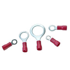 100PCS Ring Crimp Terminal M4/M5/M6/M8 Round Plugs Pre-insulated Ferrules Lugs For Splice Electricals Cable Wire End Connectors
