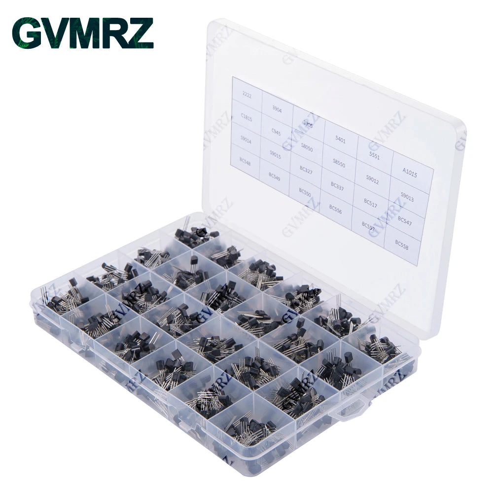 840PCS 24Values TO-92 Transistor Assortment Kit 2N2222 S8050 BC547 Box for Electronics DIY Projects