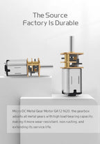 GA12-N20 Gear Motor With 3MM Shaft Brand New Precision DC 3V/6V Micro Gear Motor Low Speed Motor 10MM Length.