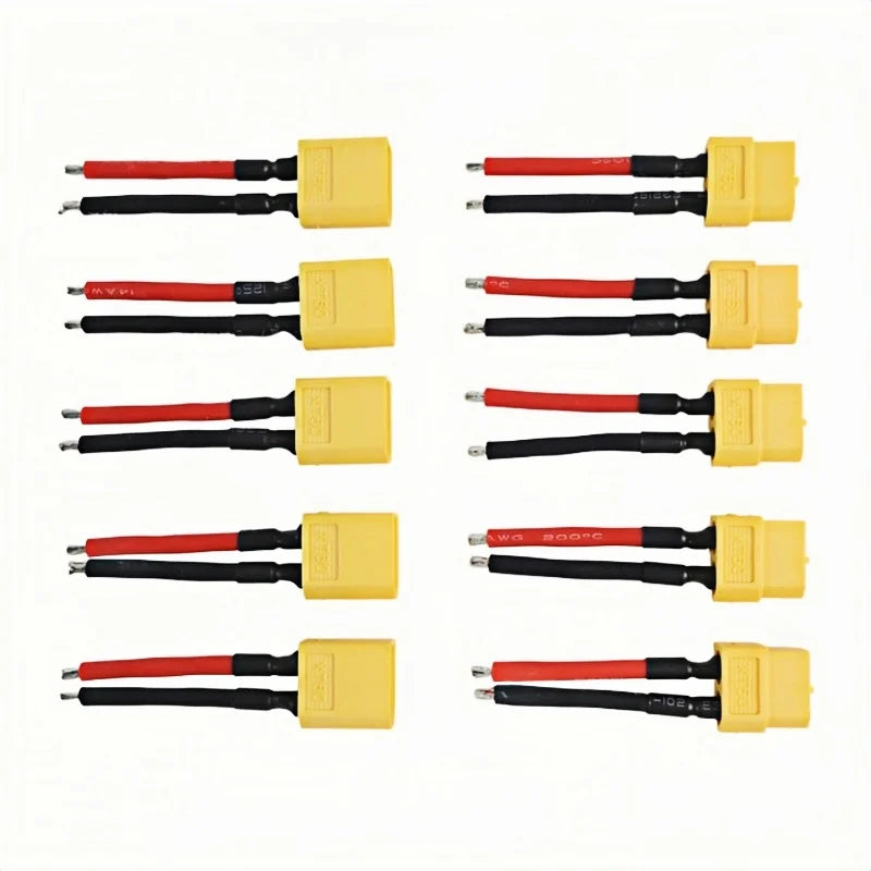 5Pairs XT60 Male Female Connector with 50mm 14AWG Silicone Wire Cable for RC Drone Quadcopter Car Boat Lipo Battery ESC