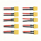 5Pairs XT60 Male Female Connector with 50mm 14AWG Silicone Wire Cable for RC Drone Quadcopter Car Boat Lipo Battery ESC