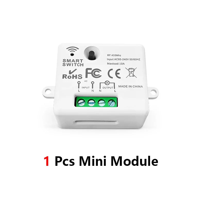 Diese 86 Switch Panel ON/OFF Touch Switch Wireless Light Switch 433Mhz Remote Control ,AC 85V~240V 10A Interruptor for Lighting