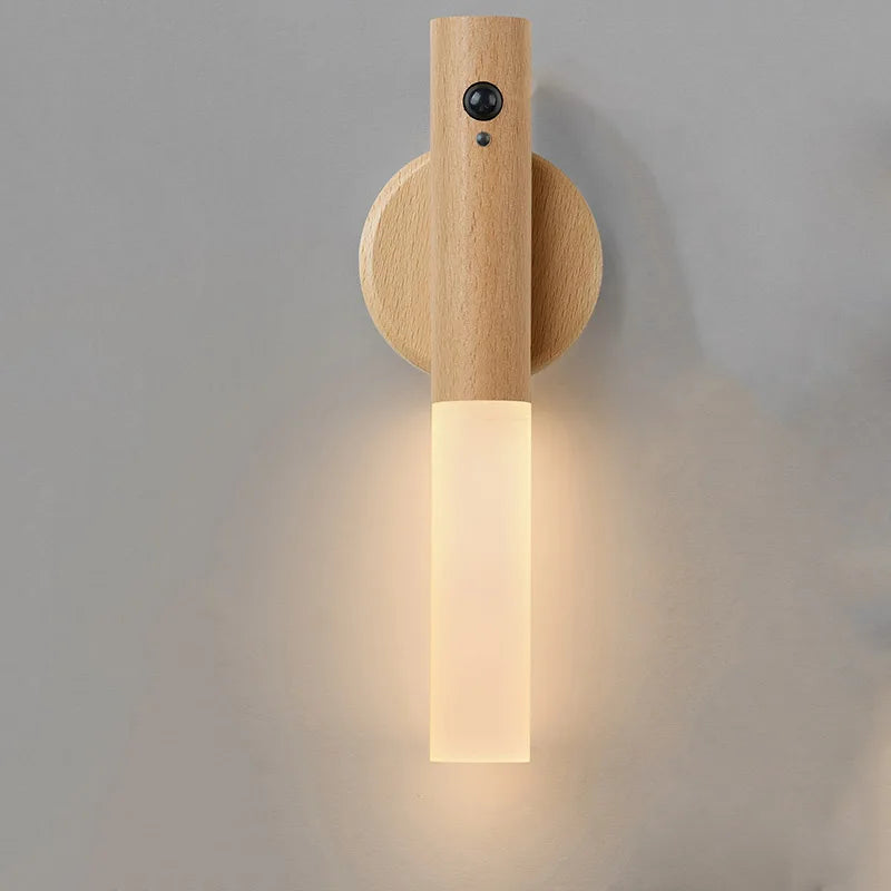 Creative Intelligent Auto PIR Motion Sensor LED Rechargeable Magnetic Night Light Wall Light Kitchen Cabinet Light Bedside Lamp