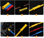 100Pcs Insulated Copper Butt Splice Terminal BV1.25 BV2 BV5.5 Cold Press Wire Connector Straight Electrical Crimp Terminal Kit