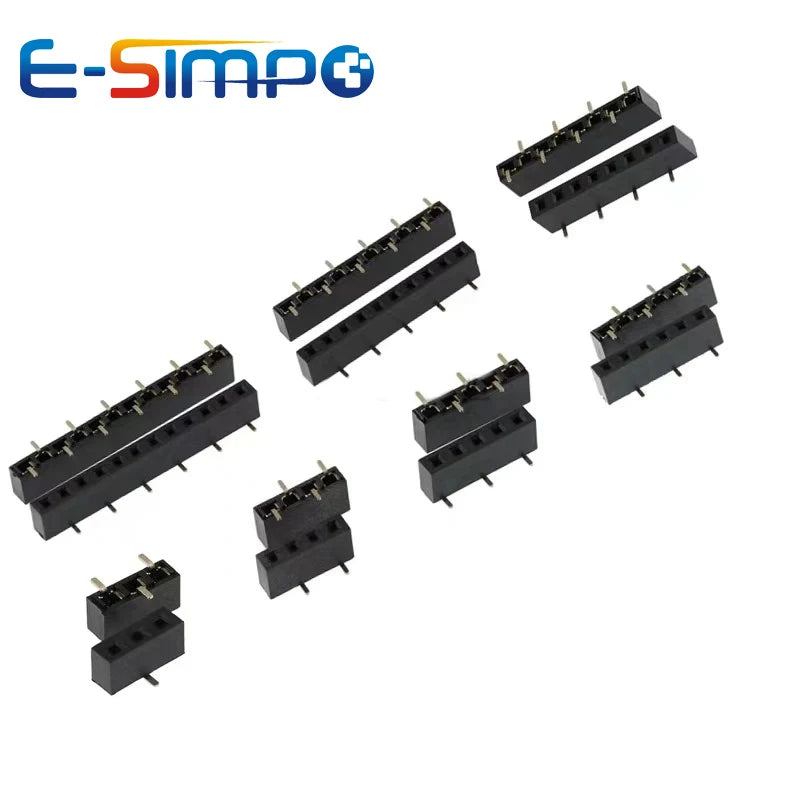 50pcs 2.54mm SMT Female Pin Header Socket Type 1/2 Single Row 2/3/4/5P 6P 7/8P 10P 20P~40p PH8.5 PH5 Short Profile PCB Connector