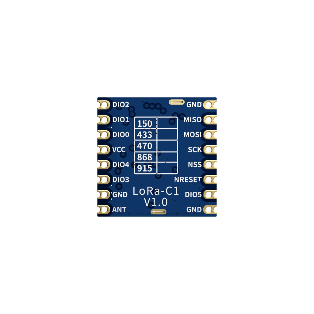 2pcs/lot LoRa1276-C1 - FCC ID / CE-RED Certified 915MHz | 868MHz 100mW SX1276 Chip Long Range 4Km RF Wireless LoRa Module