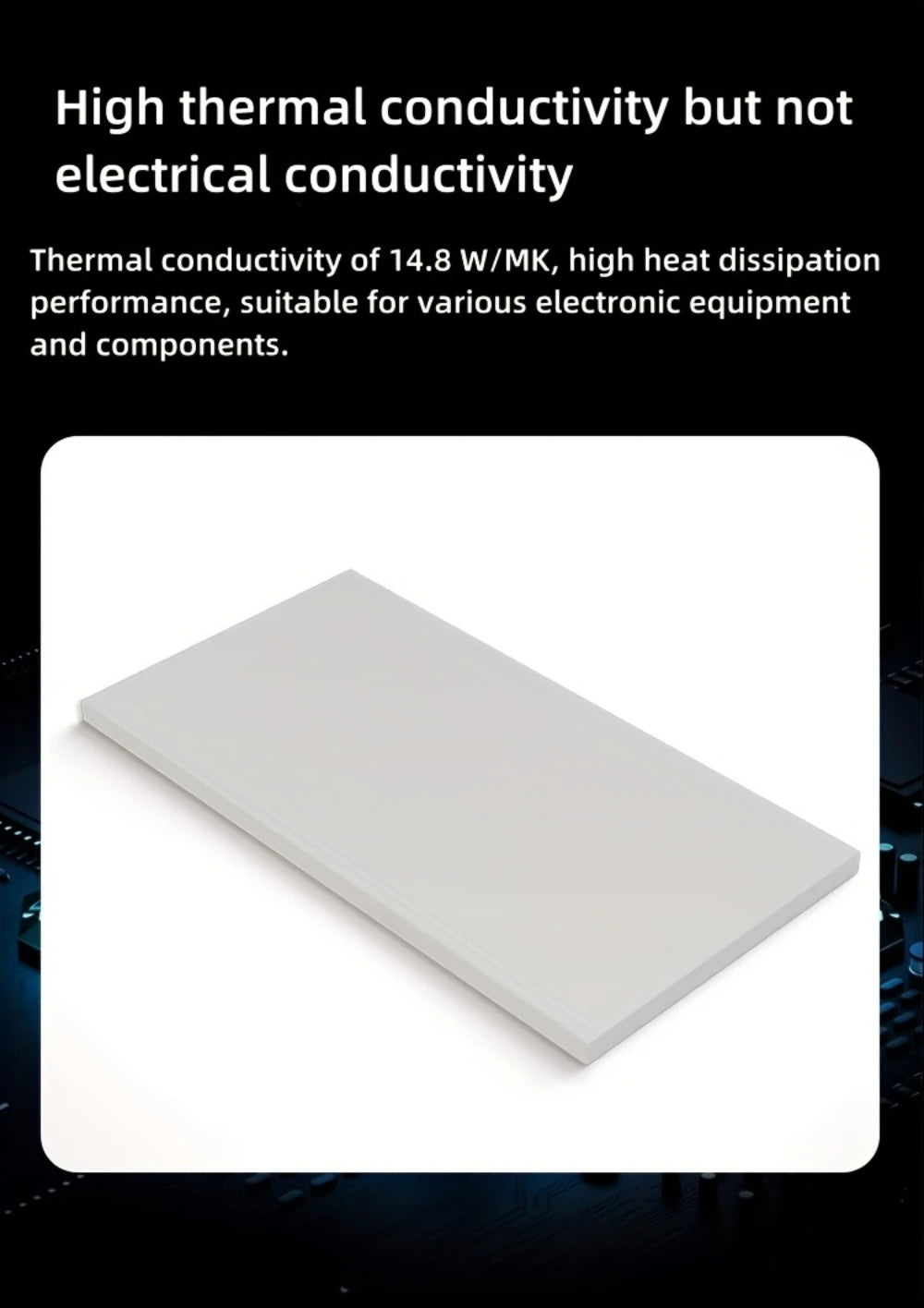 Thermal Silicone Pad 14.8 W/mk, 85*45mm, Non Conductive Heat Resistance High Temperature Resistance For Laptop Heatsink GPU CPU