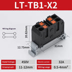 Push-in Terminal Block Multiple In Out Terminal Quick Connection of Wires Din Rail Wire Connector Universal Junction Box TB1-X6D