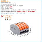 Compact Quick Plug-in Terminal for Cable Connectors, 30/50/100 Piece Terminal Orange Home Wiring Module Paralleling Device