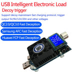 1PCS KZ35 Constant Current Electronic Load USB Type C QC2.0/3.0 AFC FCP Triggers Battery Testser Discharge Capacity Meter