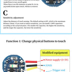 Stlxy 3V-30V Solder Type Touch Sensor Switch Momentary And Latching Dual Mode Bistable LED Control Module