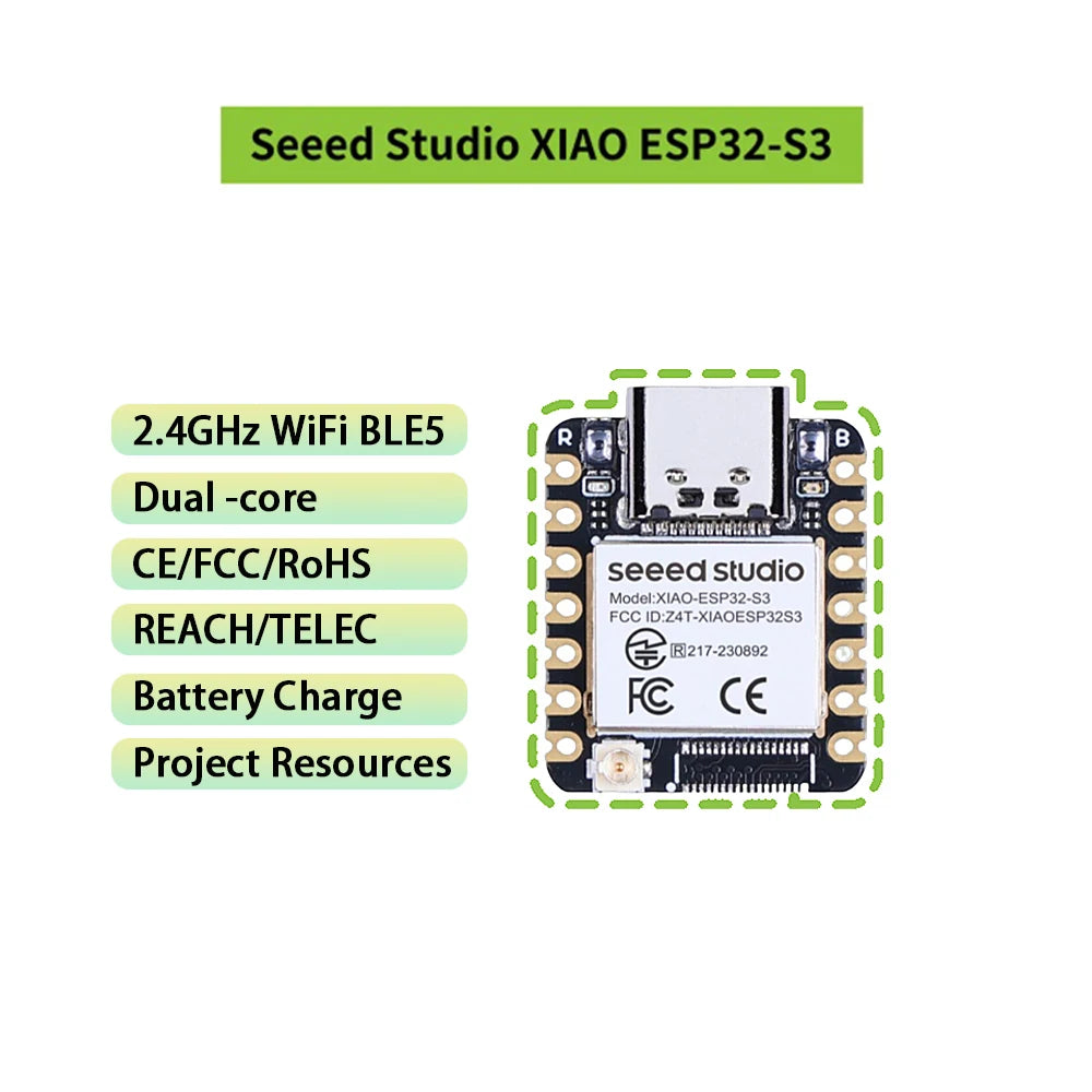 seeed XIAO ESP32-C3/C5/C6/S3 optional Mini Development Board Module 2.4GHz WiFi,BlE 5.0,for Arduino IoT Intelligent system