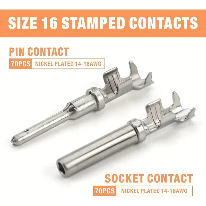 188pcs Deutsch DT Series Size 16 Stamped Anderson Connector Waterproof Automotive Electrical ﻿ Bnc Cable Peeler Assortment Plug
