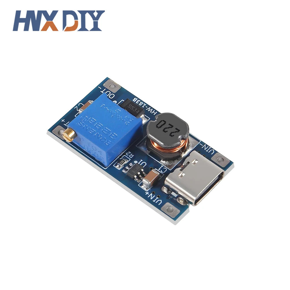 5/10pcs MT3608 DC-DC Step Up Converter Booster 3608 Type-C Power Supply Module Boost Step-up Board MAX output 28V 2A Micro USB