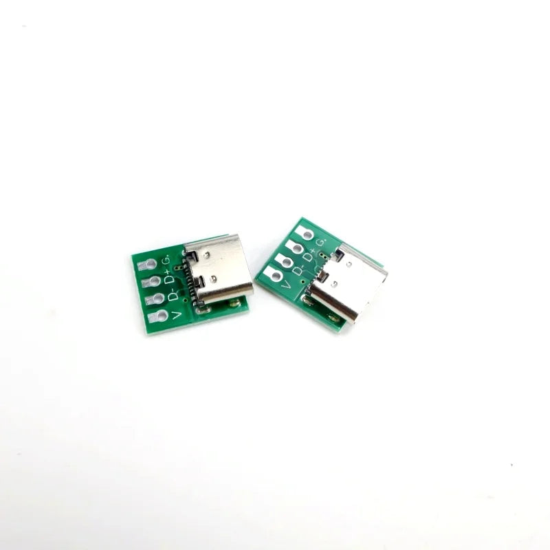 Type-C Female Port Adapter Breakout Board 16Pin Test Module Solder Pads for Data Cable Repair DIY Phone Charger Testing
