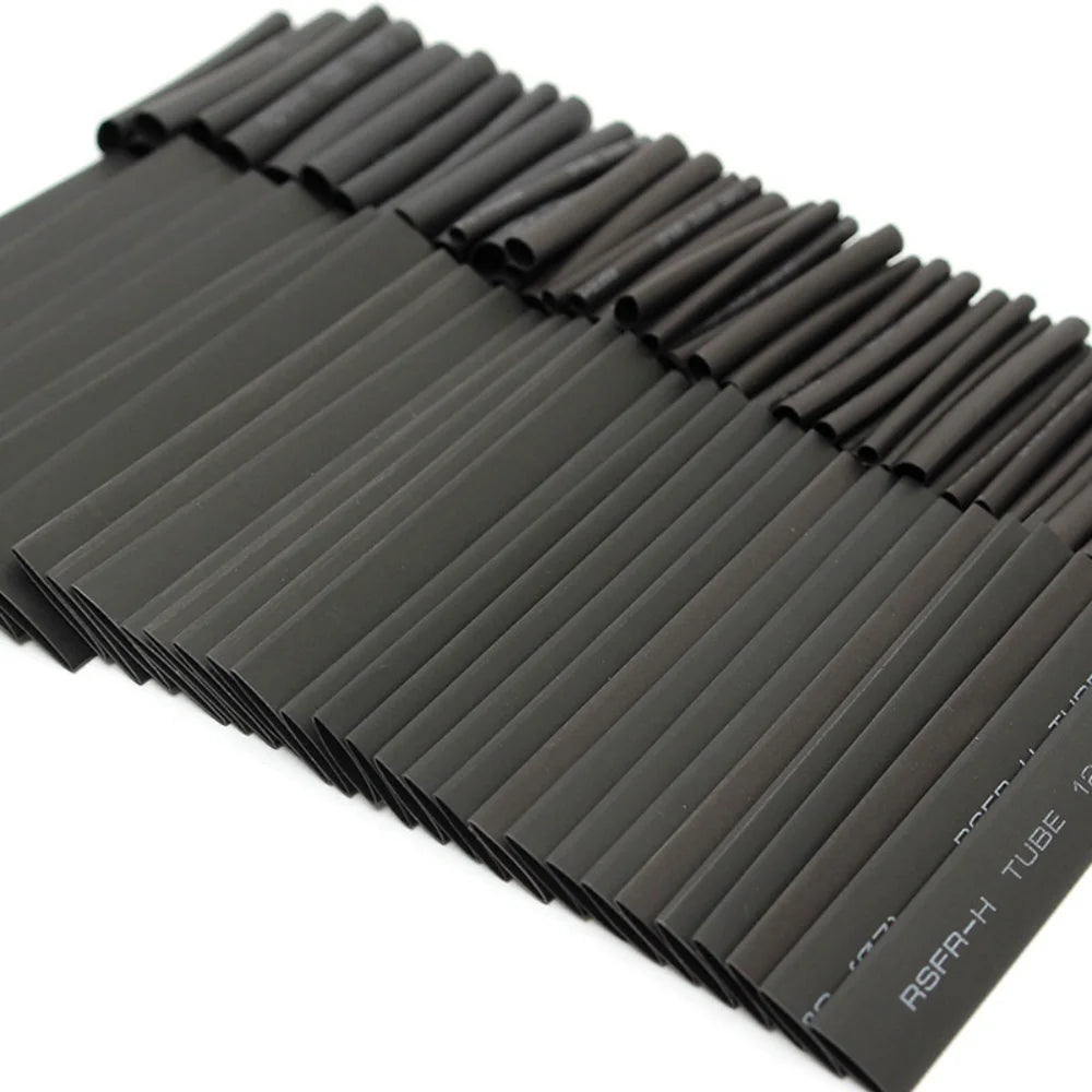 328/127pcs Heat Shrink Tube 2:1 Shrinkable Wire Shrinking Wrap Tubing Wire Connect Cover Protection with 300W Hot Air Gun