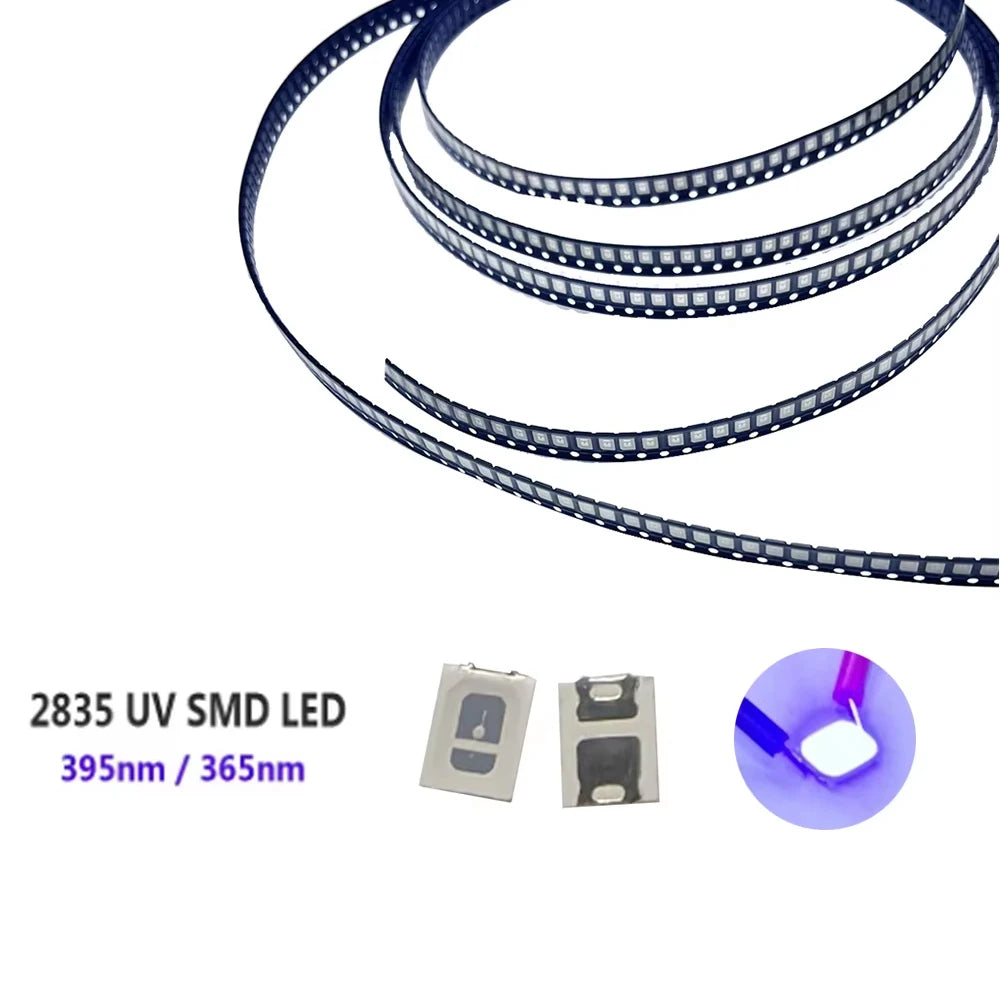 2835 3528 SMD UV Purple Light chip lamps ltraviolet 0.5W 0.2W 395nm 365nm LED Light Emitting Diode LED Bulb