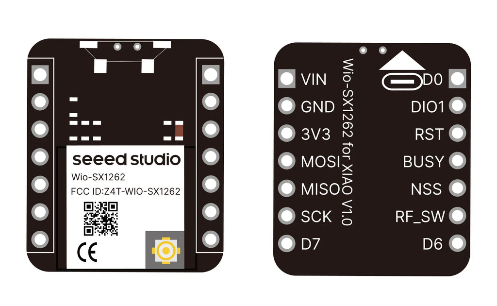 Seeed XIAO NRF52840 & Wio-SX1262 Kit for Meshtastic, LoRa 862-930MHz,868MHz,915MHz, Microcontroller Bluetooth, Integrated Antenn