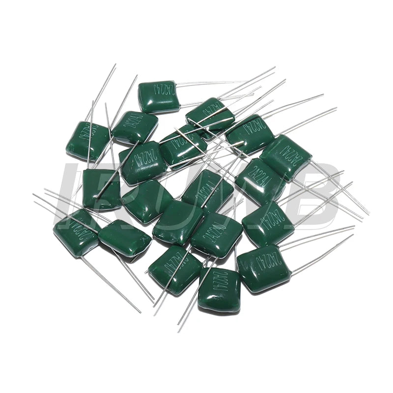 20PCS 100V 124 154 224 334 474 2A124J 2A154J 2A224J 2A334J 2A474J 0.15UF 0.22UF 0.33UF 0.47UF Polyester Film Capacitor