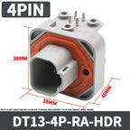 DT13 Series  Waterproof  Automotive PCB Right-Angle Header Connector 2/3/4/6/8/12Pin Male/Female Kit for Car Truck Bus Marine