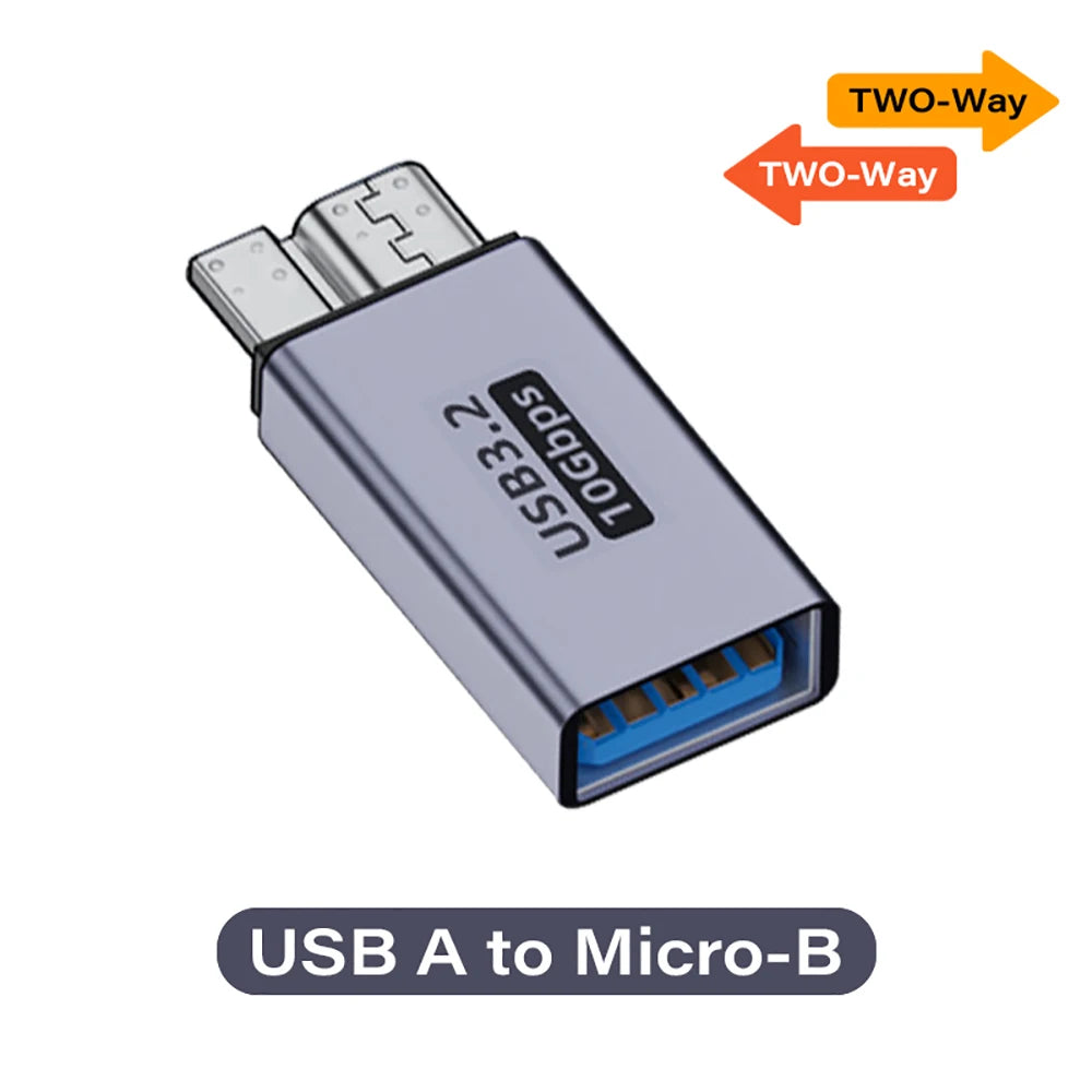 USB C 3.0 Micro B Male to Type C Female Adapter Type-C To Micro B Connector for Laptop External Hard Drive Disk Box Samsung S5