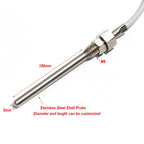 1PC Probe 5x150mm NTC 10K/20K/50K/100K Thermistor Thread M8 Temperature Sensor Waterproof Thermocouple Multi-strand Wire 1-3M