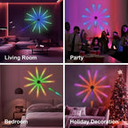 RGBIC Firework Strip Lights LED USB Powered Room Decor with Realistic Blooming Visuals BT APP Control Neon Strip USB 5V Changing Smart Lamp Sync Music Bedroom Decor Dream Light