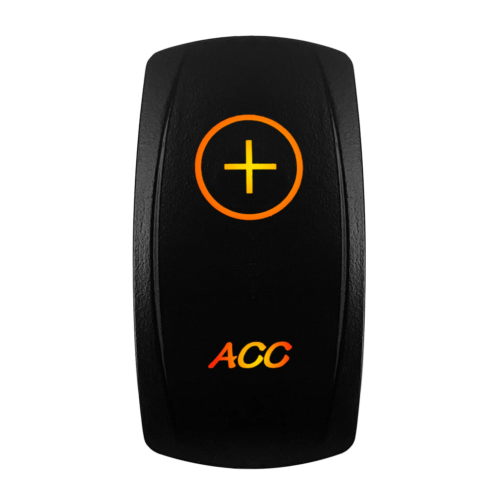 12V-24V Orange Led Rocker Switch Waterproof 20A Amber Light SPST DPDT Toggle Key for Car Boat ATV Camper Motorhome Auto Machine