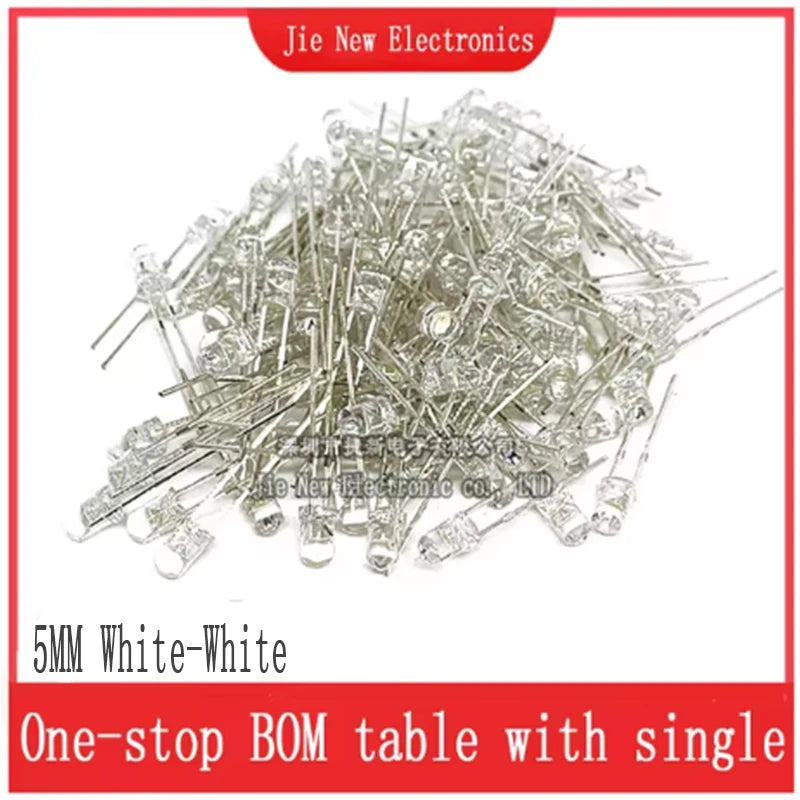 3mm 5mm LED Diode Assorted Kit White Green Red Blue Yellow Orange F3 F5 Leds Light Emitting Diodes Electronic Kit
