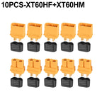 XT60H Connector Plug with Sheath Housing Female Male XT60 Bullet Adapters Connectors for RC Lipo Battery Car Drone Airplane
