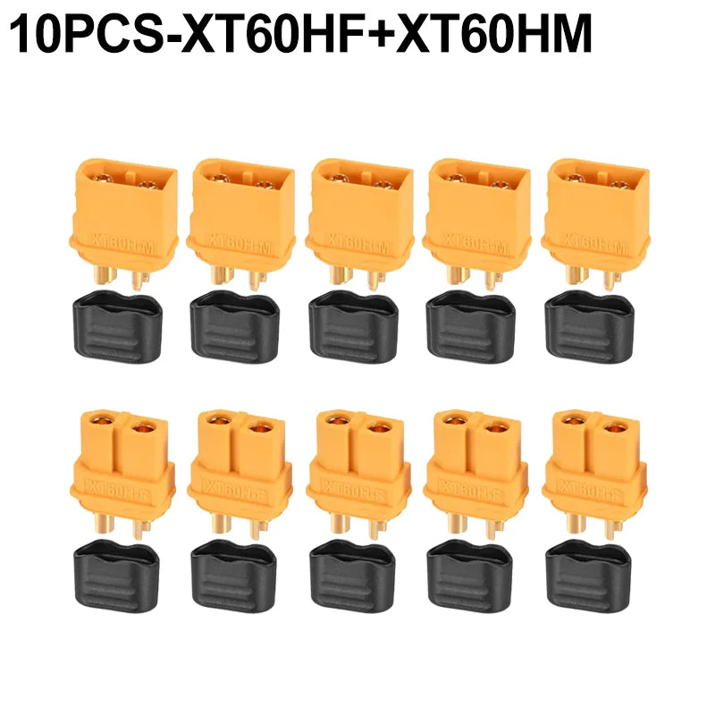 XT60H Connector Plug with Sheath Housing Female Male XT60 Bullet Adapters Connectors for RC Lipo Battery Car Drone Airplane
