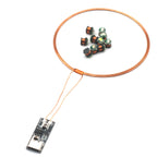 70mm USB Wireless Power Supply Transmitter Coil Charging Module + 10pcs Wireless Led Receiver Lamp Lighting Light Toy Mode