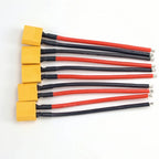 5pcs XT60 Female/Male Plug Battery Connector 14AWG 10cm with Silicone Flexible Wire RC Lithium Battery Motor Parts DIY