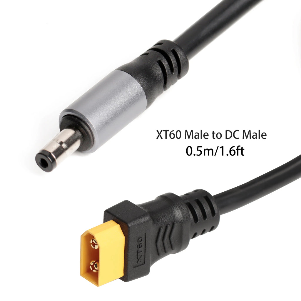 XT60 Female/Male Connector To DC5521 Male Adapter Power Cable 16AWG Solar Panel Connection Home Car Battery Charging Adapter