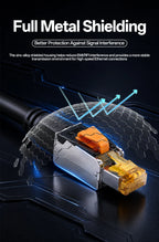 BYXGD CAT6A Tool‑Free Shielded RJ45 Connector 10Gbps 500MHz Reusable STP Ethernet Plug No Crimp Tool for 22‑26AWG Network Cable
